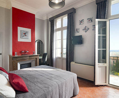 Die Zimmer des Logis du Mas, Bed and Breakfast im Hérault