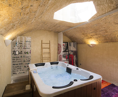 The relaxation area of the Logis du Mas, bed and breakfast in Sète